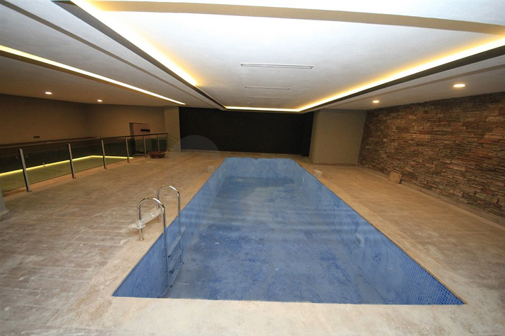 اطلالة بحر - طابق مرتفع - شقة غرفة وصالة ضمن مجمع - مهموتلار / الانيا 