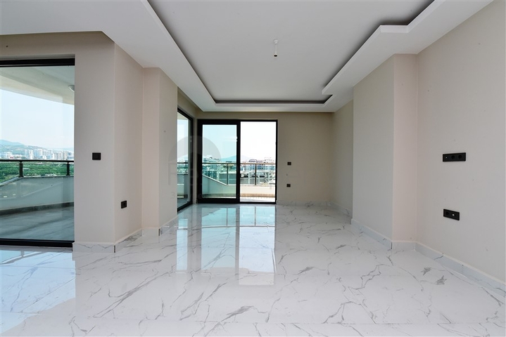 اطلالة بحر - طابق مرتفع - شقة غرفة وصالة ضمن مجمع - مهموتلار / الانيا 