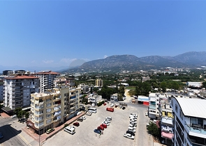 اطلالة بحر - طابق مرتفع - شقة غرفة وصالة ضمن مجمع - مهموتلار / الانيا 