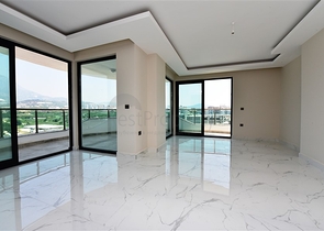 اطلالة بحر - طابق مرتفع - شقة غرفة وصالة ضمن مجمع - مهموتلار / الانيا 