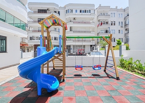 اطلالة بحر - طابق مرتفع - شقة غرفة وصالة ضمن مجمع - مهموتلار / الانيا 