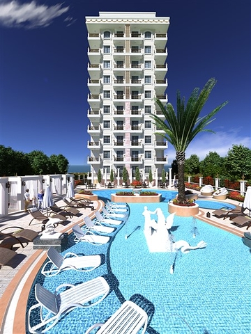 على البحر مباشرة - مجمع سكني فاخر قيد الانشاء -في مهموتلار / الانيا 