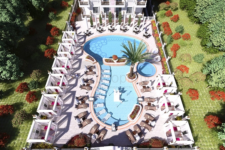 على البحر مباشرة - مجمع سكني فاخر قيد الانشاء -في مهموتلار / الانيا 