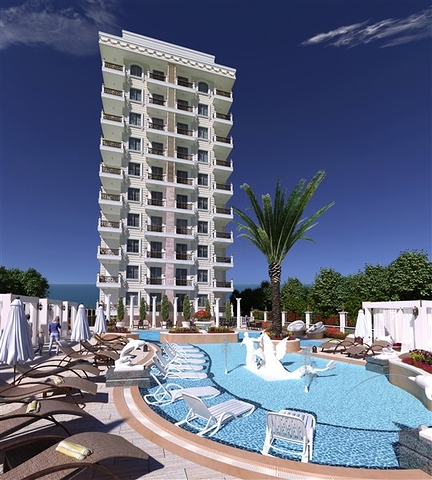 على البحر مباشرة - مجمع سكني فاخر قيد الانشاء -في مهموتلار / الانيا 