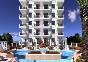 على البحر مباشرة - مجمع سكني فاخر قيد الانشاء -في مهموتلار / الانيا 