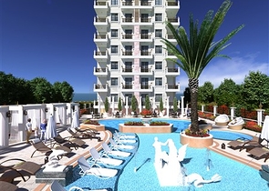 على البحر مباشرة - مجمع سكني فاخر قيد الانشاء -في مهموتلار / الانيا 