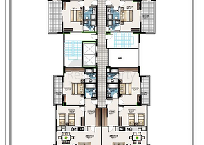 على البحر مباشرة - مجمع سكني فاخر قيد الانشاء -في مهموتلار / الانيا 