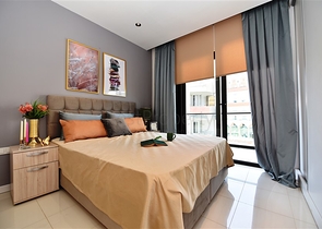 قريبة من البحر - شقة مفروشة من تصميم 1+1 - في منطقة اوبا / الانيا 