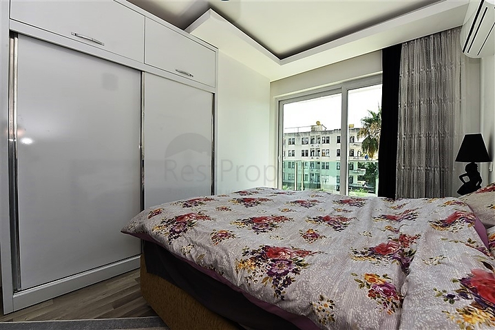 مجمع فاخر - شقة مفروشة من تصميم 1+2 غرفتين وصالة - مهموتلار / الانيا 