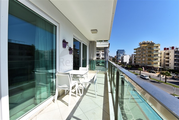 مجمع فاخر - شقة مفروشة من تصميم 1+2 غرفتين وصالة - مهموتلار / الانيا 