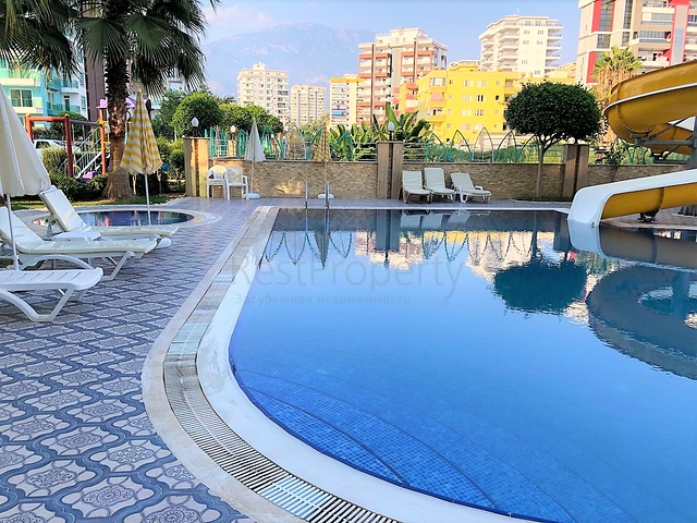 مجمع فاخر - شقة مفروشة من تصميم 1+2 غرفتين وصالة - مهموتلار / الانيا 