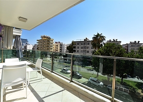 مجمع فاخر - شقة مفروشة من تصميم 1+2 غرفتين وصالة - مهموتلار / الانيا 