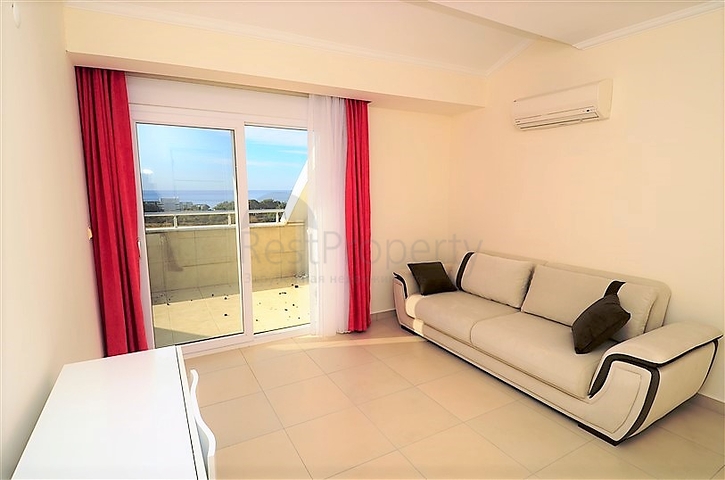 اطلالة بحر - دوبلكس مفروشة ضمن مجمع يضم كافة الخدمات -افسلار / الانيا 