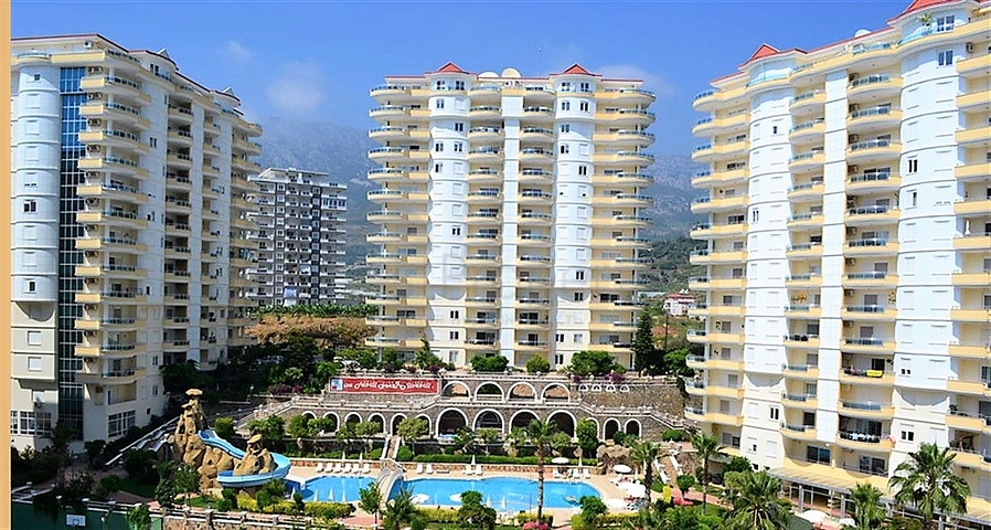 طابق مرتفع - شقة عائلية واسعة - ضمن مجمع مخدم جيدا- في مهموتلار / الانيا 