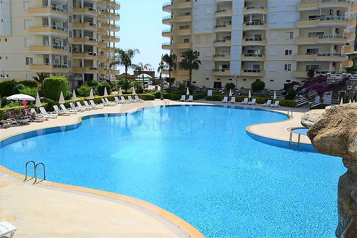 طابق مرتفع - شقة عائلية واسعة - ضمن مجمع مخدم جيدا- في مهموتلار / الانيا 