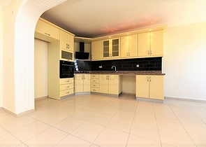 طابق مرتفع - شقة عائلية واسعة - ضمن مجمع مخدم جيدا- في مهموتلار / الانيا 