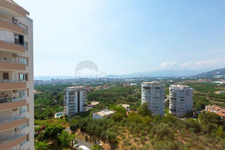 طابق مرتفع -اطلالة مفتوحة - شقة عائلية 2 غرفة وصالة - مهموتلار /الانيا 