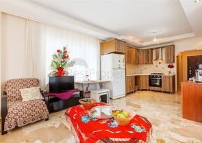 طابق مرتفع -اطلالة مفتوحة - شقة عائلية 2 غرفة وصالة - مهموتلار /الانيا 