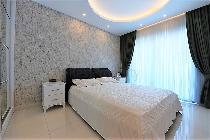 مجمع فاخر - شقة مؤثثة من تصميم 1+1 - في كارجي جاك / الانيا 