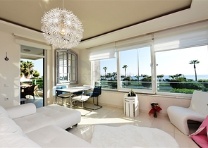 اطلالة بحر مباشرة - شقة فاخرة تصميم 1+1 - ضمن مجمع 5 نجوم / كاستل / الانيا  