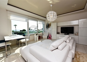 اطلالة بحر مباشرة - شقة فاخرة تصميم 1+1 - ضمن مجمع 5 نجوم / كاستل / الانيا  