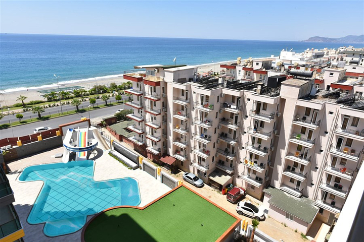 اطلالة مباشرة على البحر - شقة غرفتين وصالة ضمن مجمع حديث - مهموتلار / الانيا 