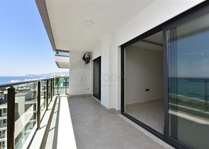 اطلالة مباشرة على البحر - شقة غرفتين وصالة ضمن مجمع حديث - مهموتلار / الانيا 