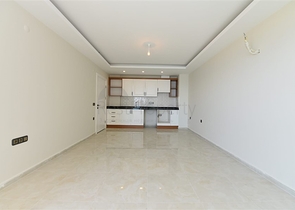 اطلالة مباشرة على البحر - شقة غرفتين وصالة ضمن مجمع حديث - مهموتلار / الانيا 