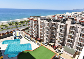 اطلالة مباشرة على البحر - شقة غرفتين وصالة ضمن مجمع حديث - مهموتلار / الانيا 