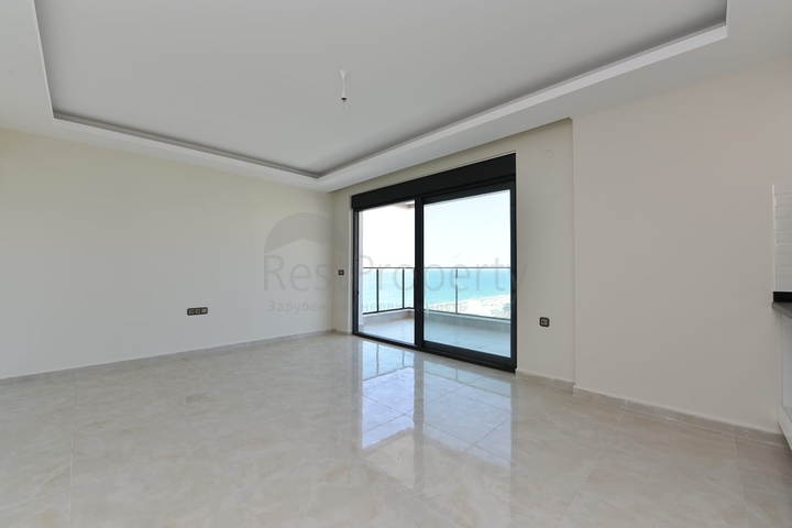 اطلالة بحر مباشرة - شقة طابق مرتفع -غرفتين وصالة -مجمع حديث /مهموتلار / الانيا 