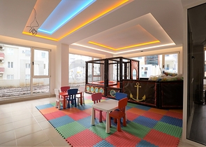 شقة مفروشة ضمن مجمع سكني حديث - تصميم 1+1 - في مهموتلار / الانيا 