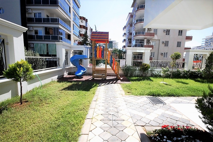 اطلالة بحر - شقة مفروشة ضمن مجمع حديث - تصميم 1+1 في مهموتلار /الانيا 