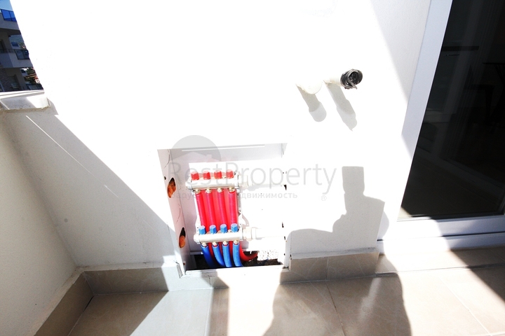 اطلالة بحر - شقة مفروشة ضمن مجمع حديث - تصميم 1+1 في مهموتلار /الانيا 