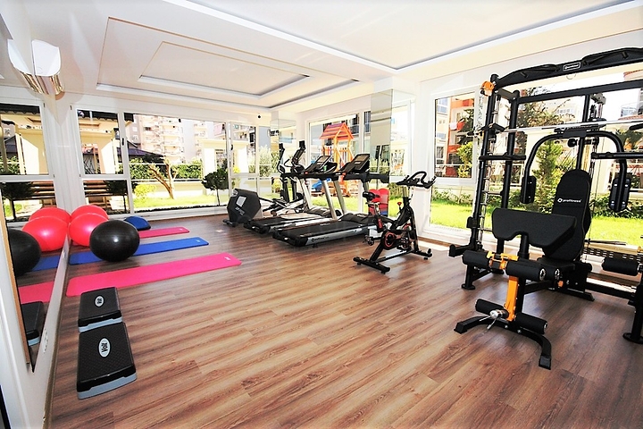 اطلالة بحر - شقة مفروشة ضمن مجمع حديث - تصميم 1+1 في مهموتلار /الانيا 