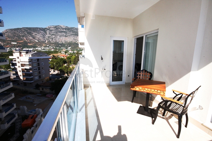 اطلالة بحر - شقة مفروشة ضمن مجمع حديث - تصميم 1+1 في مهموتلار /الانيا 