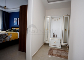 اطلالة بحر - شقة مفروشة ضمن مجمع حديث - تصميم 1+1 في مهموتلار /الانيا 