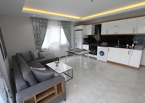 شقة مفروشة - غرفتين وصالة ضمن مجمع حديث -بسعر مناسب - مهموتلار / الانيا 