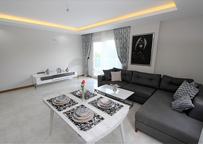 شقة مفروشة - غرفتين وصالة ضمن مجمع حديث -بسعر مناسب - مهموتلار / الانيا 