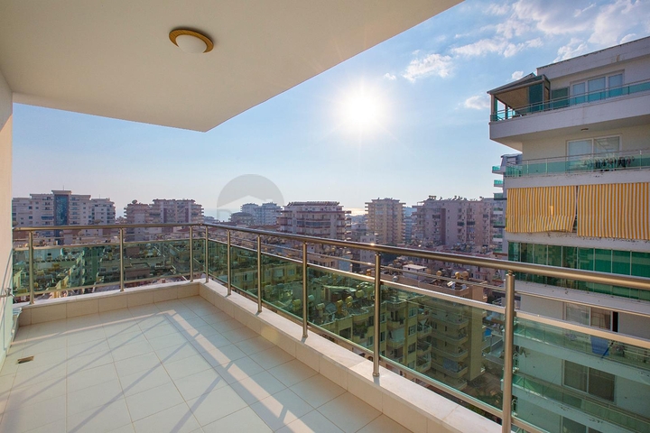 طابق مرتفع -اطلالة بحر - شقة مفروشة غرفتين وصالة - في مهموتلار / الانيا 