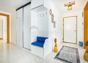 طابق مرتفع -اطلالة بحر - شقة مفروشة غرفتين وصالة - في مهموتلار / الانيا 