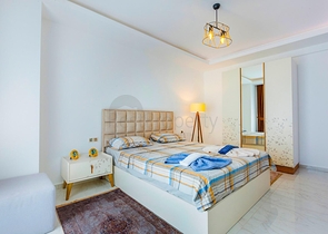 طابق مرتفع -اطلالة بحر - شقة مفروشة غرفتين وصالة - في مهموتلار / الانيا 