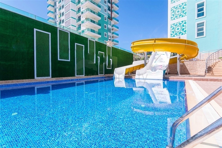 مجمع فاخر - قريب من البحر - غرفة وصالة - مهموتلار / الانيا 