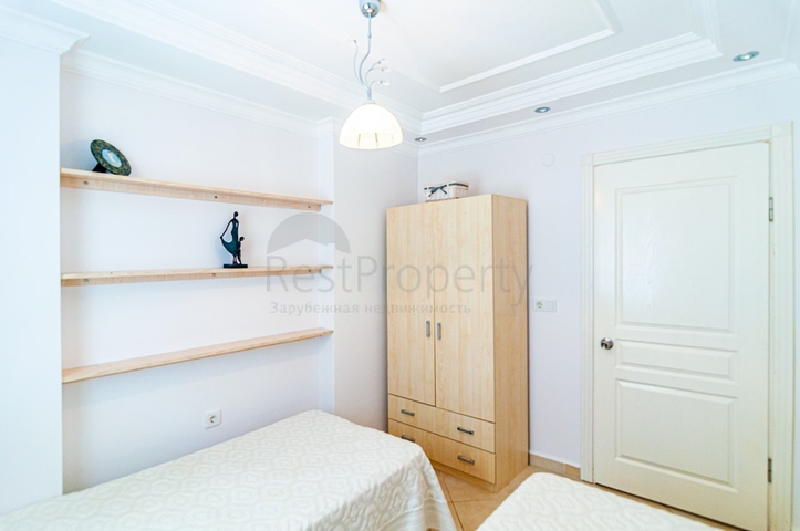 اطلالة بحر مباشرة - شقة مفروشة - تصميم 1+2 - في منطقة توسمور المركزية / الانيا 