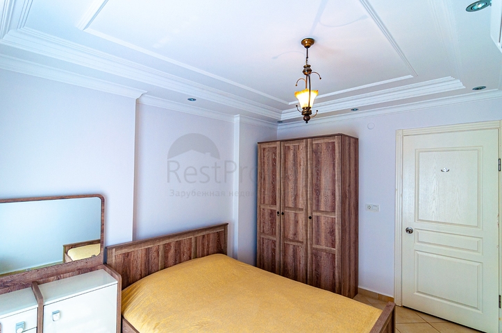 اطلالة بحر مباشرة - شقة مفروشة - تصميم 1+2 - في منطقة توسمور المركزية / الانيا 