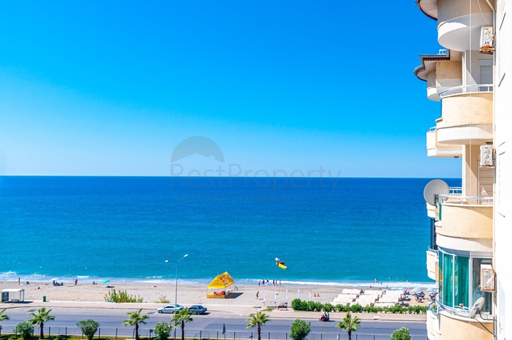 اطلالة بحر مباشرة - شقة مفروشة - تصميم 1+2 - في منطقة توسمور المركزية / الانيا 