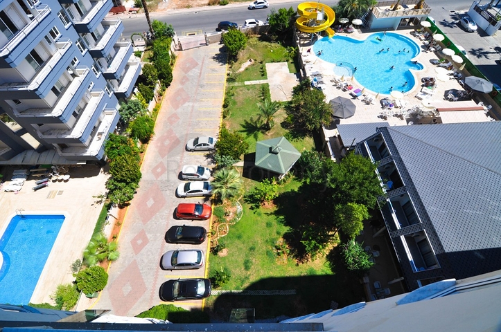 اطلالة بحر مباشرة - شقة مفروشة - تصميم 1+2 - في منطقة توسمور المركزية / الانيا 