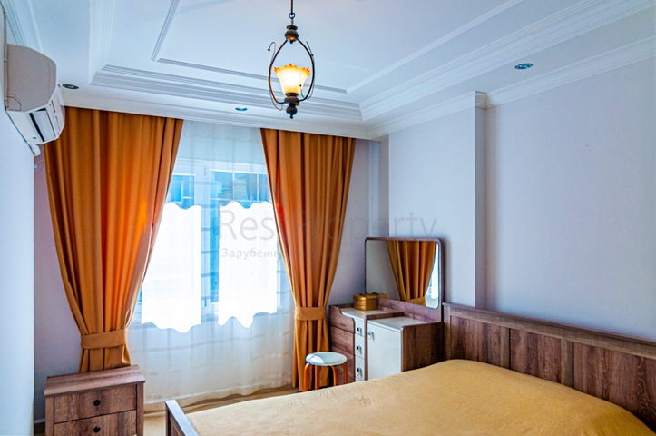 اطلالة بحر مباشرة - شقة مفروشة - تصميم 1+2 - في منطقة توسمور المركزية / الانيا 