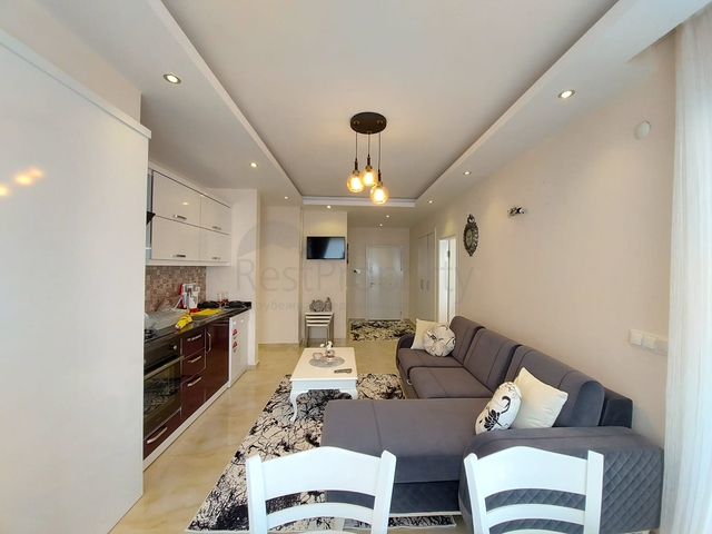 بسعر مغري - شقة مفروشة قريبة من البحر -2 غرفة وصالة - مهموتلار / الانيا 