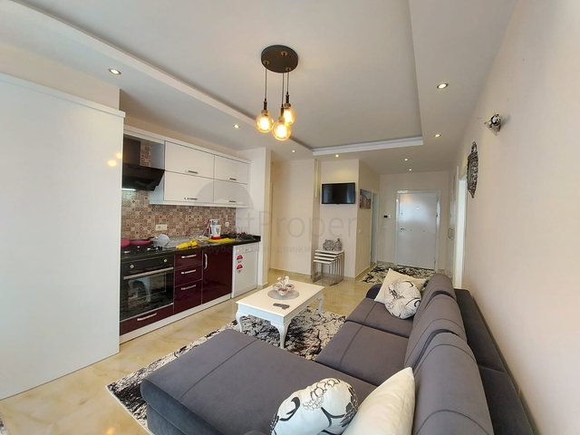 بسعر مغري - شقة مفروشة قريبة من البحر -2 غرفة وصالة - مهموتلار / الانيا 