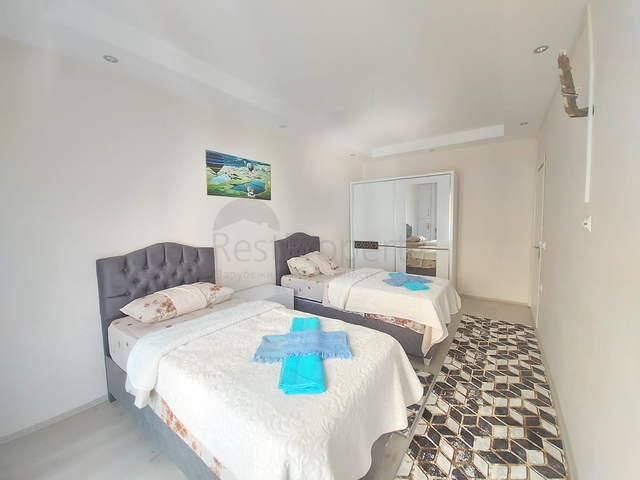 بسعر مغري - شقة مفروشة قريبة من البحر -2 غرفة وصالة - مهموتلار / الانيا 